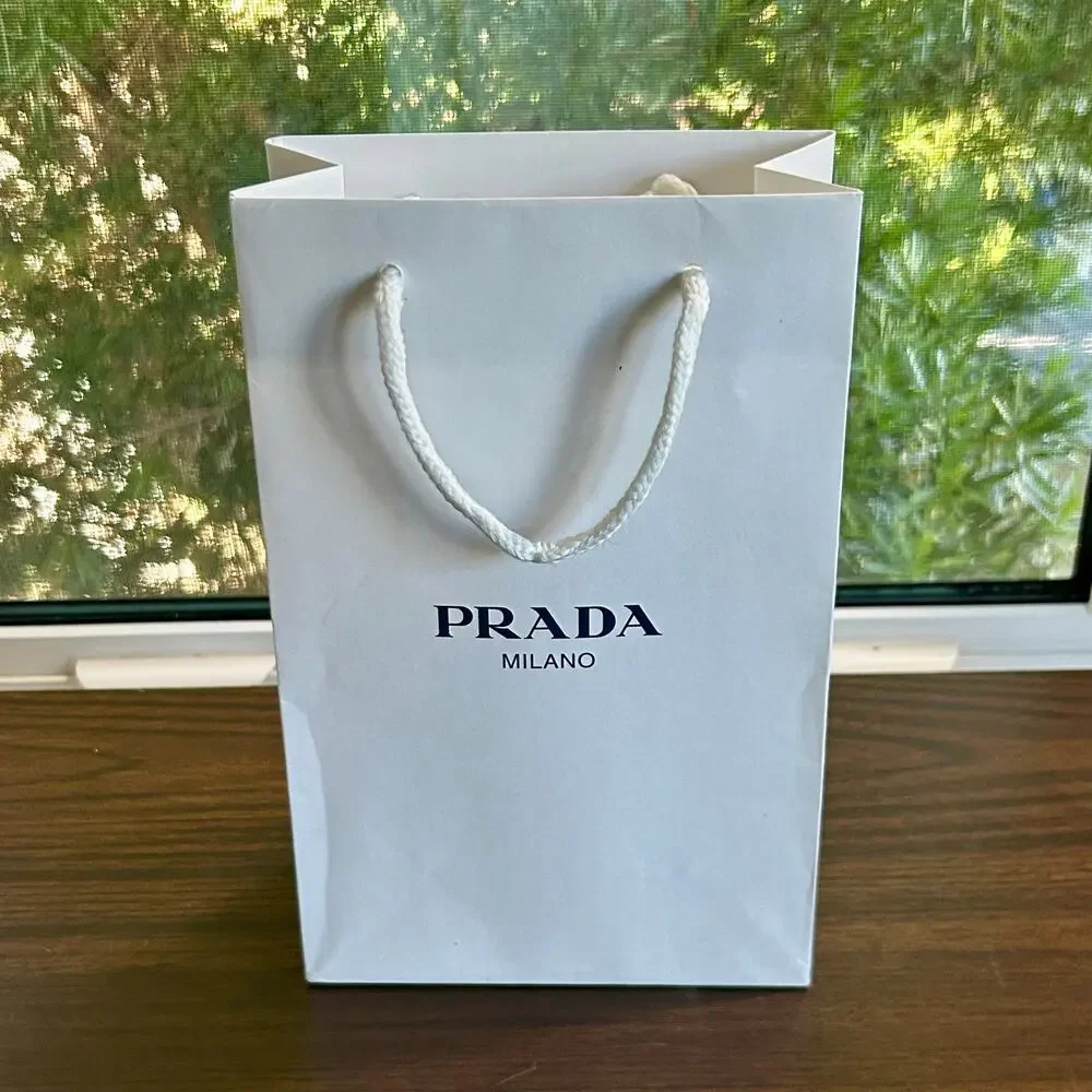Authentic Prada Milano Paper Shopping Bag Only